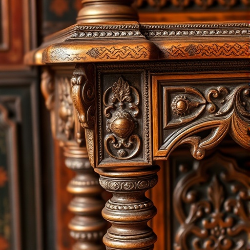 traditional Indian furniture with carvings