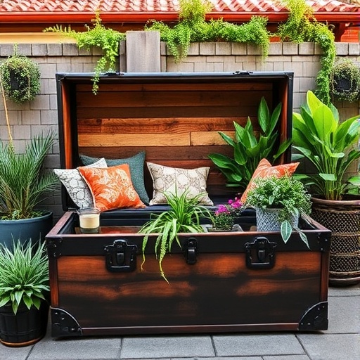 outdoor trunk on a patio