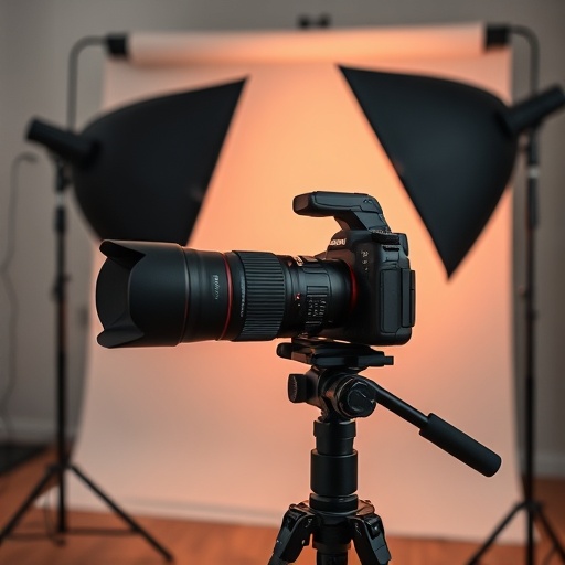camera and lighting setup for video production