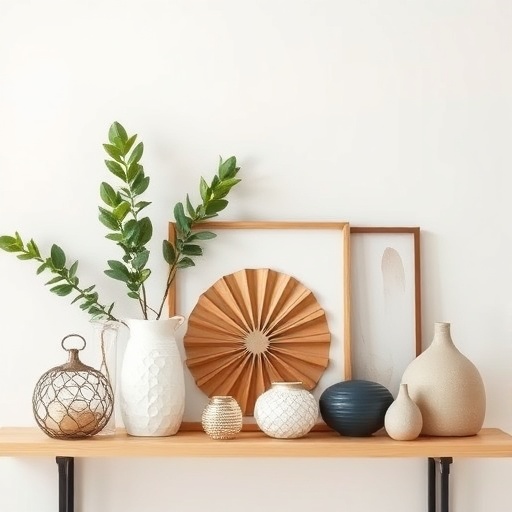 arranged home decor items