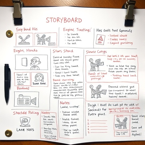 storyboard for video planning