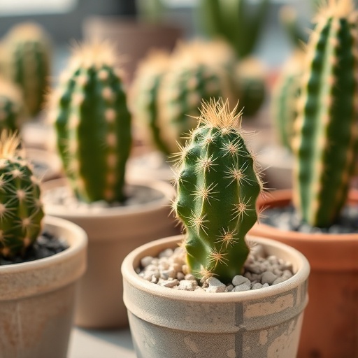 cacti in natural planters
