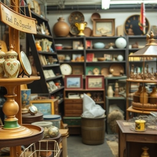 vintage items in a thrift store