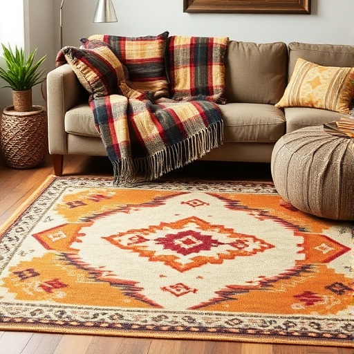 Western-themed blanket and rug