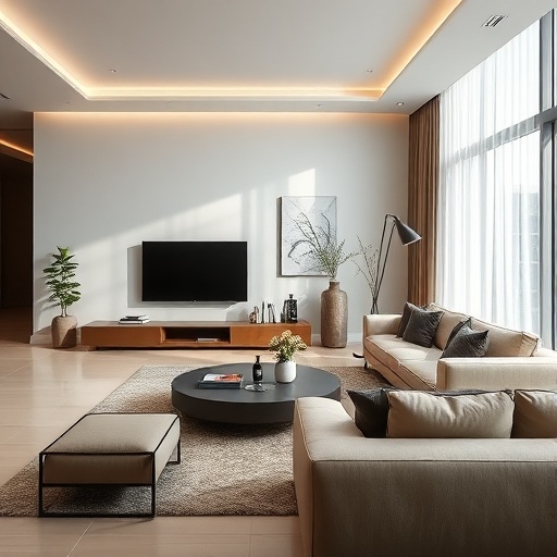modern living space with minimalistic decor