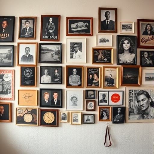 gallery wall with personal collections