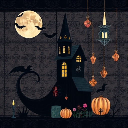gothic-themed wall art