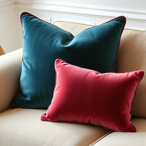 soft velvet throw pillows in rich colors