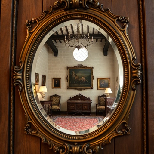 ornate antique-style mirror