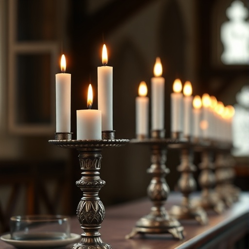 medieval-style candle holders