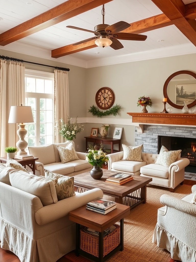 cozy Southern living room with warm colors