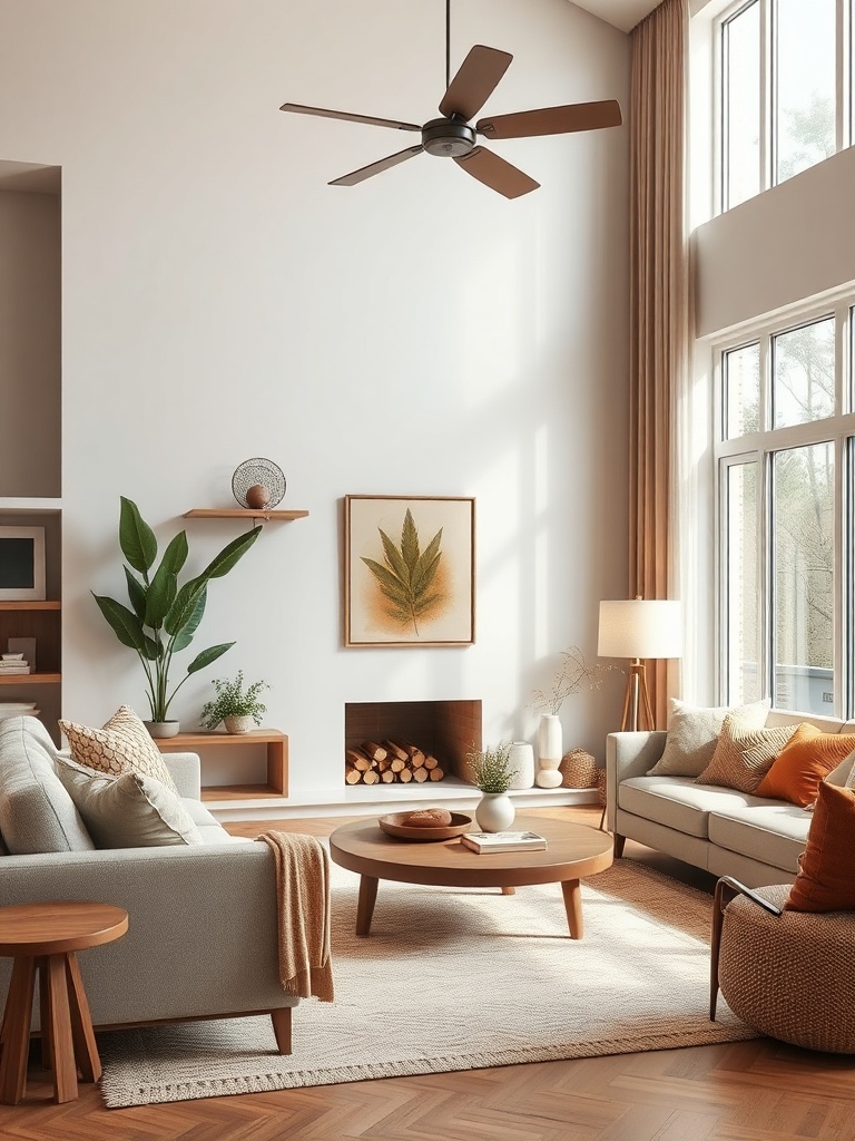 cozy living room with warm colors