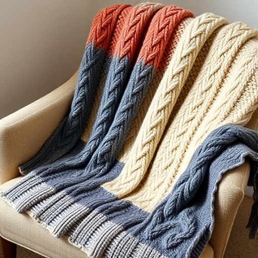 knitted throw on a chair