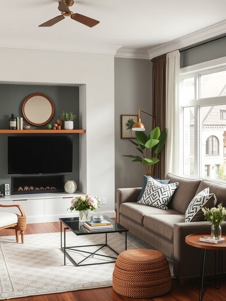 cozy living room with personalized decor