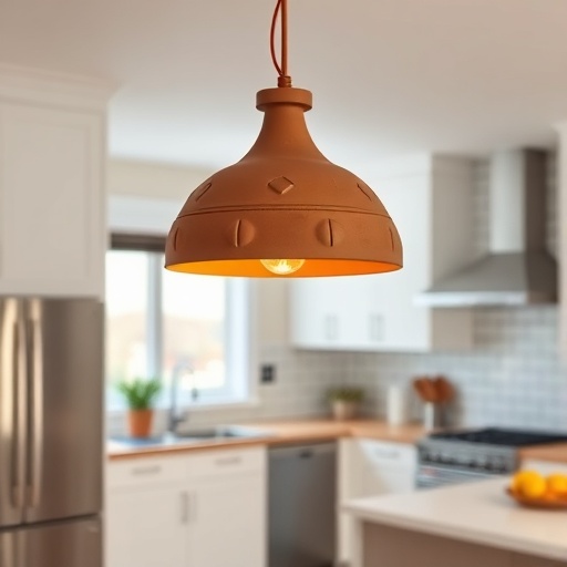 clay pendant light in kitchen