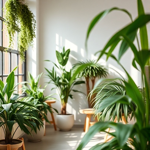 room with indoor plants