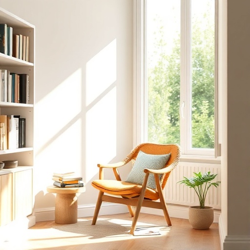 bright reading nook with a chair and natural light