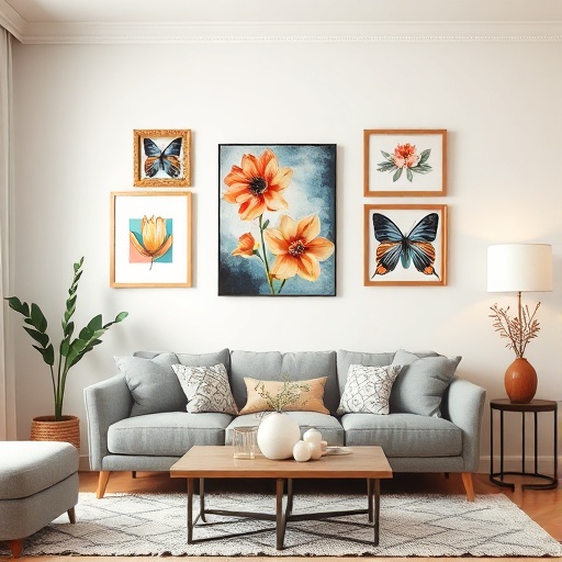 wall art in living room