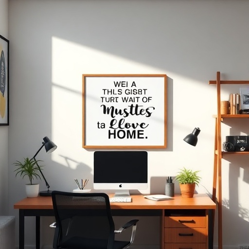 inspirational quote sign in home office