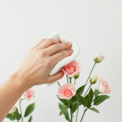 cleaning artificial flowers