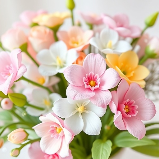 spring-themed artificial flower arrangement
