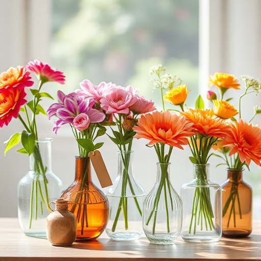 various vases for flower arrangements