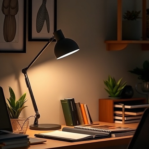 desk lamp in home office