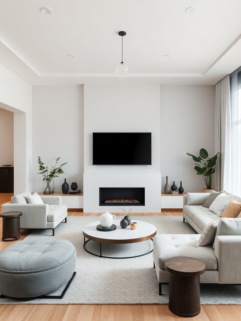 minimalist living room with modern decor