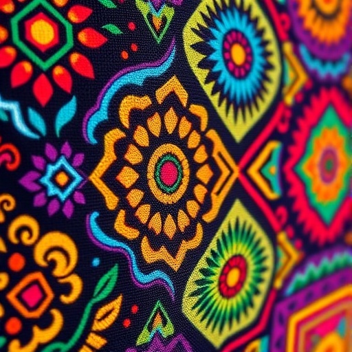 colorful Indian textiles with patterns