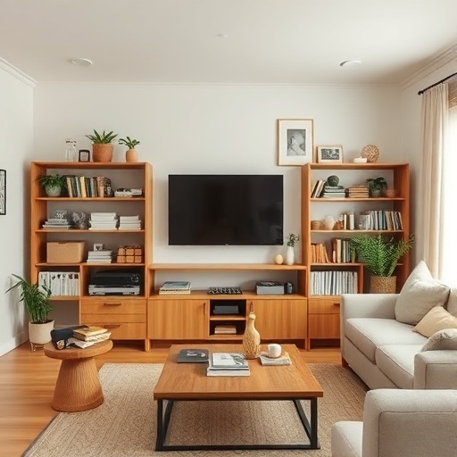 organized living room with minimal clutter