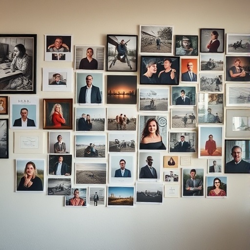 gallery wall with personal collections and photos