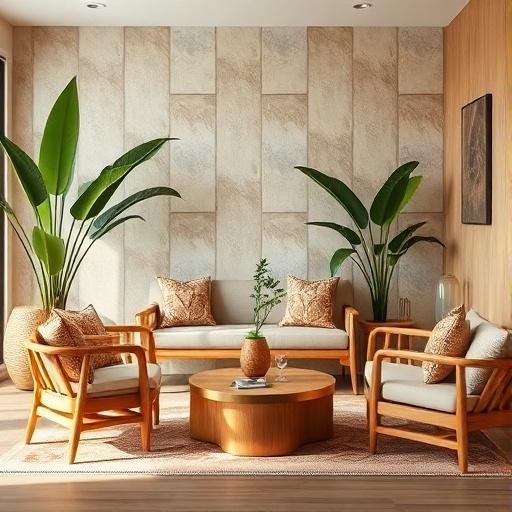 tropical style furniture with natural finishes