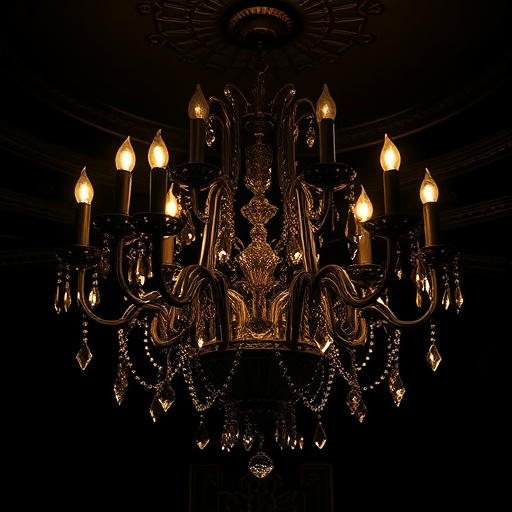 Gothic chandelier providing ambient lighting