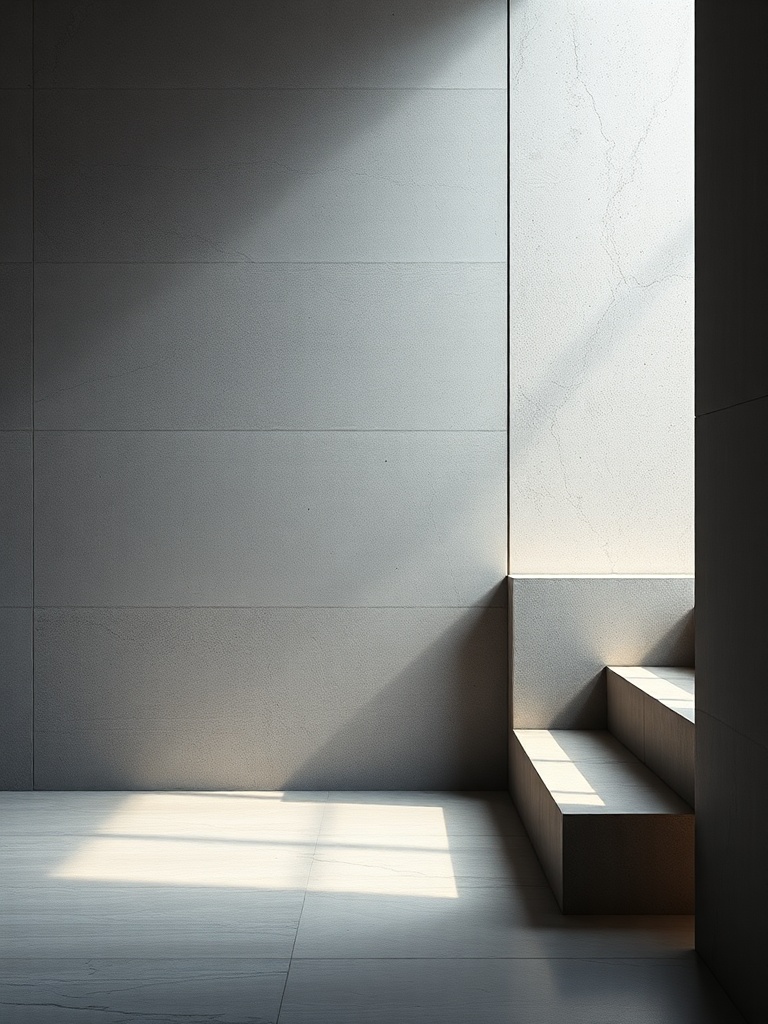 concrete table in modern decor