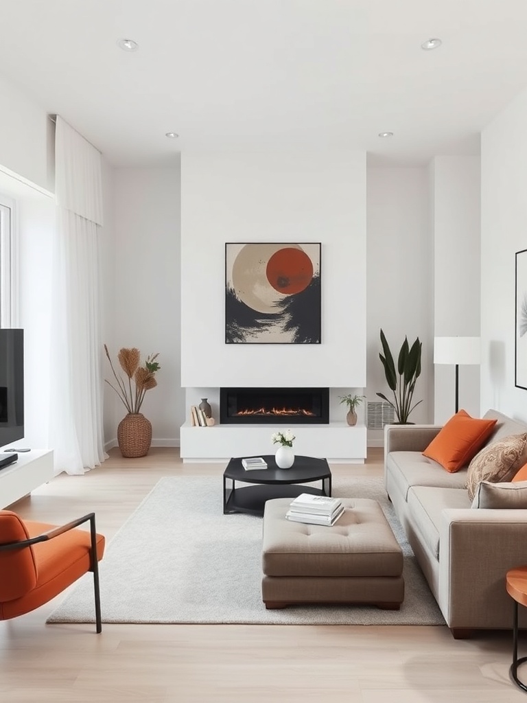 minimalist living room with clean lines