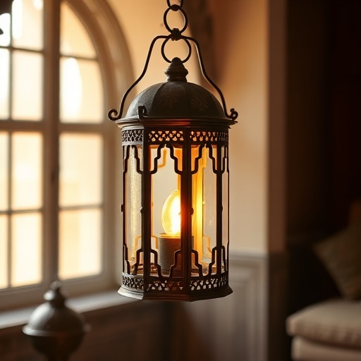 metal lantern in Moroccan decor