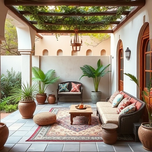 outdoor Moroccan-inspired patio
