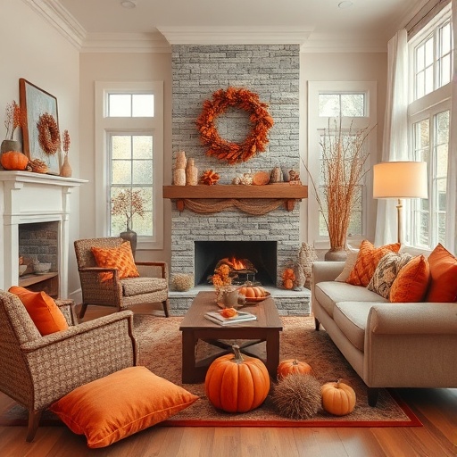 seasonal decor in a living room