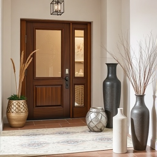 modern decorative accents for entrance
