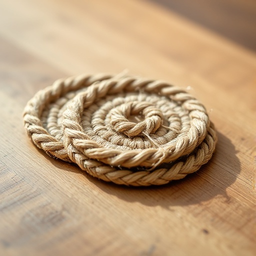 jute rope coasters on a table