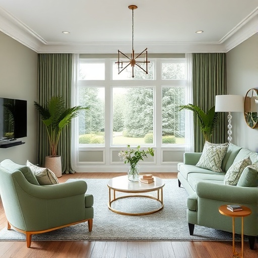 sage green furniture in a living space