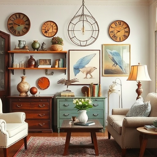 balance of modern and vintage decor styles