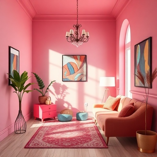 vibrant room demonstrating color psychology