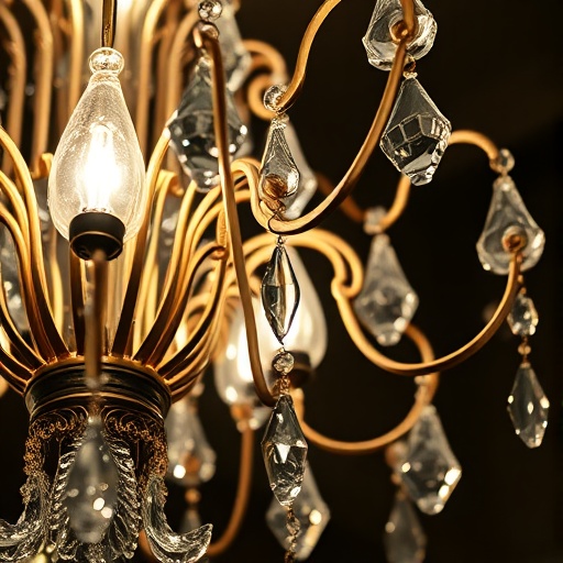 Art Deco chandelier with geometric design