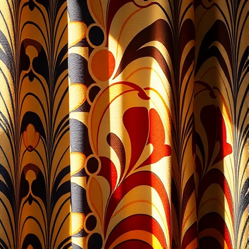 Art Deco textiles with geometric patterns