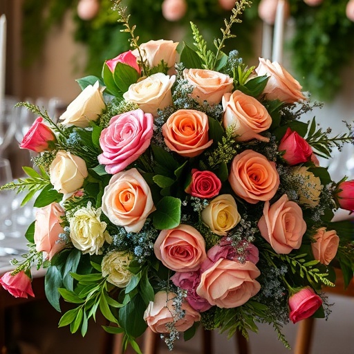 fresh flowers for romantic decor