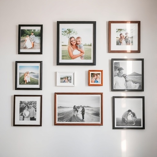wall with personalized art and photos