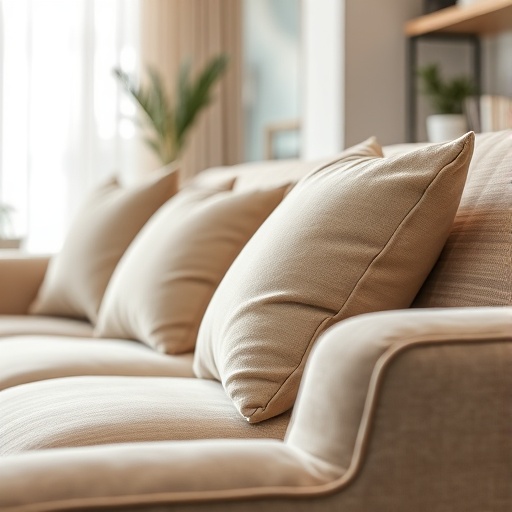 plush sofa with soft cushions