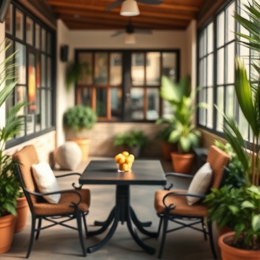 cozy outdoor seating area