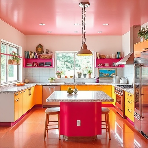 1980s colorful kitchen decor